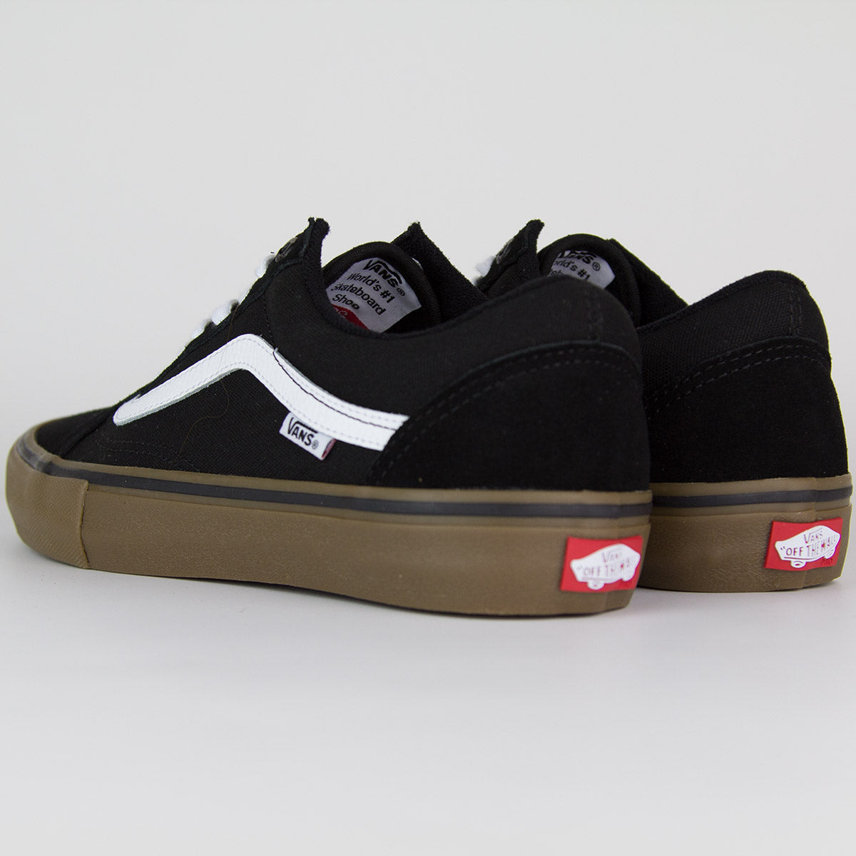 Vans Old Skool Pro Black White Medium Gum